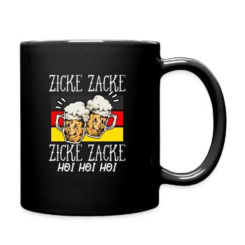 Beer German Zicke Zacke - Tasse einfarbig - Schwarz - Rechts