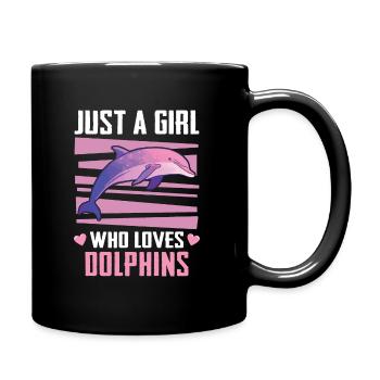 Dolphin Marine Fish Dolphins Fish Animal - Full Colour Mug - black - Right