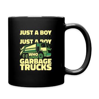 Garbage Truck Garbage Truck Garbage Man Garbage Recycling - Full Colour Mug - black - Right