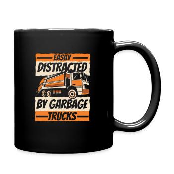 Garbage Truck Garbage Truck Garbage Man Garbage Recycling - Full Colour Mug - black - Right