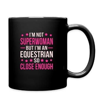 Cavalier-drôle d’équitation-fille-cadeau - Mug uni - noir - Droite