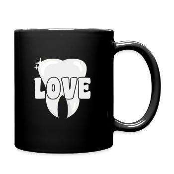 Dentist Love Teeth - Tasse einfarbig - Schwarz - Rechts
