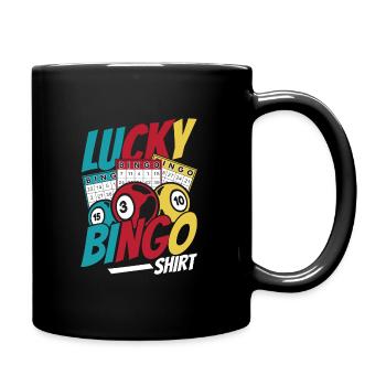 Bingo Glücksspiel Lotterie Bingo Spieler - Tasse einfarbig - Schwarz - Rechts