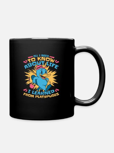 Schnabeltier Tier - Tasse einfarbig - Schwarz