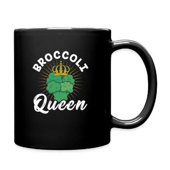 Broccoli Queen - Tasse einfarbig - Schwarz - Rechts