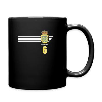 Denmark Football Danish Coat of Arms Flag Dynamite - Full Colour Mug - black - Right
