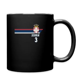 Serbie Srbija Patriotism Football Fan Jersey - Mug uni - noir - Droite