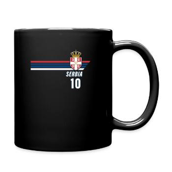 Serbia Srbija Patriotism Football Fan Jersey - Full Colour Mug - black - Right
