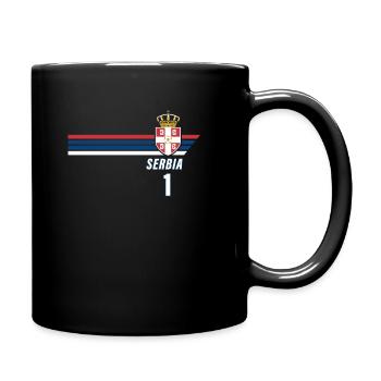 Serbie Srbija Patriotism Football Fan Jersey - Mug uni - noir - Droite