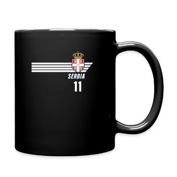 Serbie Srbija Patriotism Football Fan Jersey - Mug uni - noir - Droite