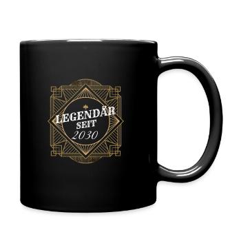 Legendär seit 2030 Retro Level Jahrgang Mann Frau - Tasse einfarbig - Schwarz - Rechts