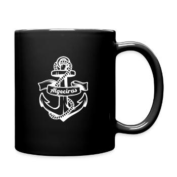 Algeciras Harbour Anchor Souvenir Port City - Full Colour Mug - black - Right