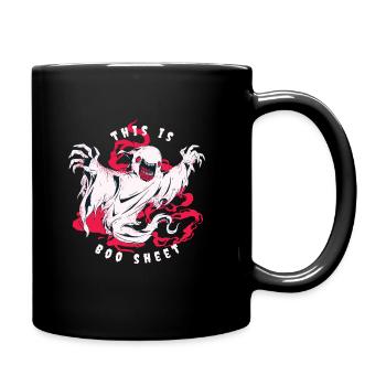 This Is Boo Sheet Ghost Halloween - Full Colour Mug - black - Right