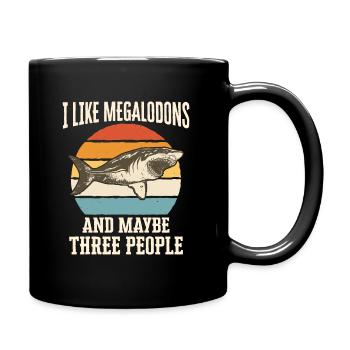 Megalodon Shark Otodus - Full Colour Mug - black - Right