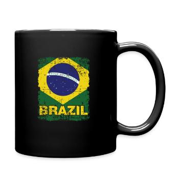 Brazilian flag Brazilian Brazil - Full Colour Mug - black - Right
