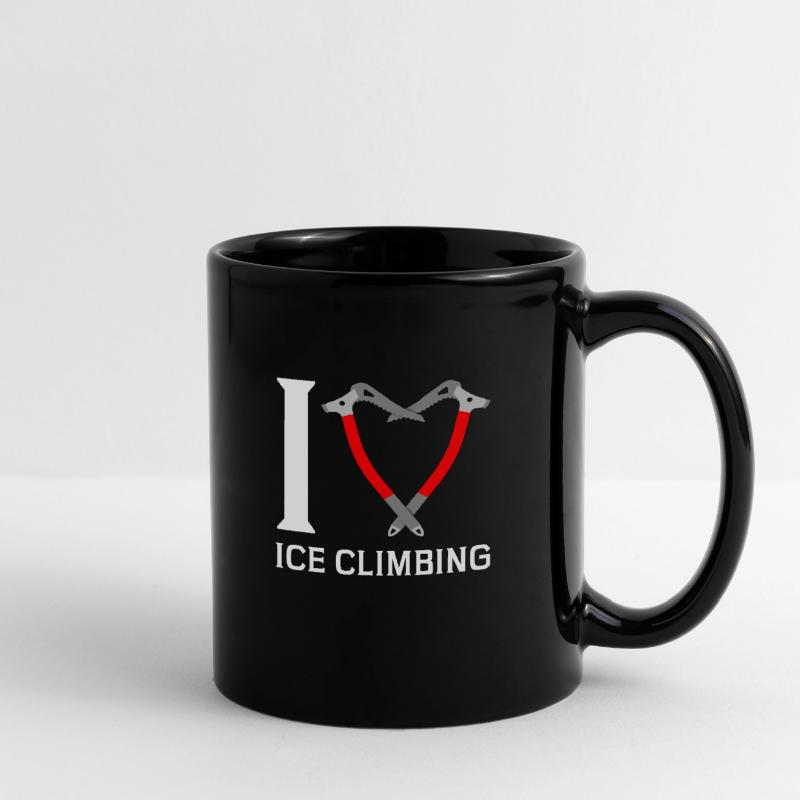 Ich Liebe Eisklettern Eiskletterer Eispickel Tasse einfarbig