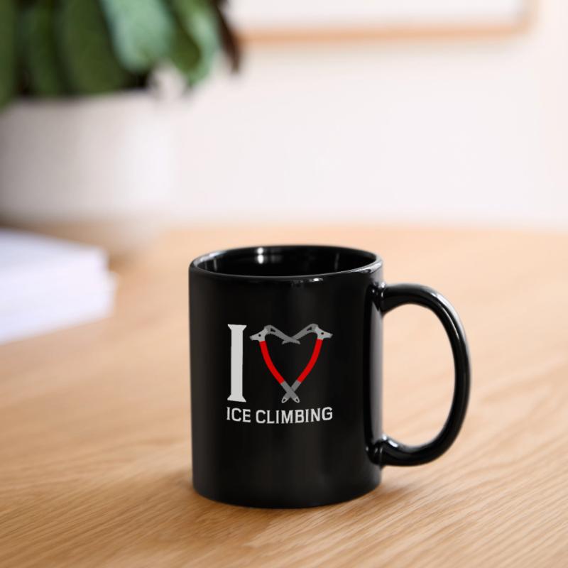 Ich Liebe Eisklettern Eiskletterer Eispickel Tasse einfarbig