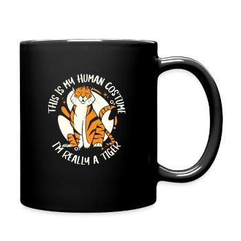 Tiger Tier Zoo Wildtier - Tasse einfarbig - Schwarz - Rechts
