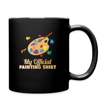 Peinture officielle Chemise Peinture Artiste Cadeau Art - Mug uni - noir - Droite