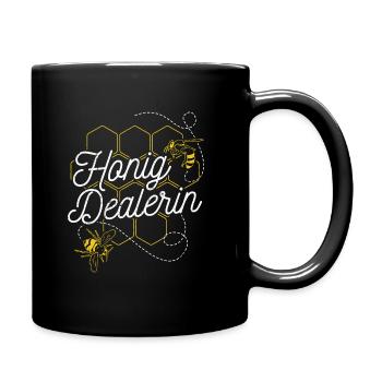 Honig Dealerin - Imkerin Honigdealer Bienen Gesche - Tasse einfarbig - Schwarz - Rechts
