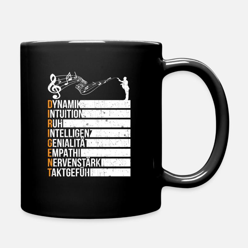 Chorleiter Orchesterleiter Notenschlüssel Musik - Tasse einfarbig - Schwarz