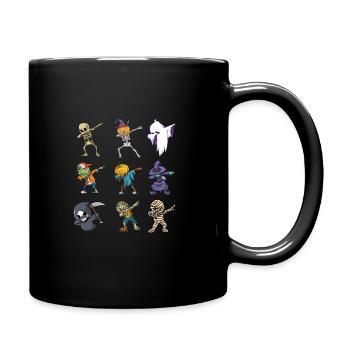 Fête costumée d’Halloween Citrouille Dabbing Fantômes - Mug uni - noir - Droite