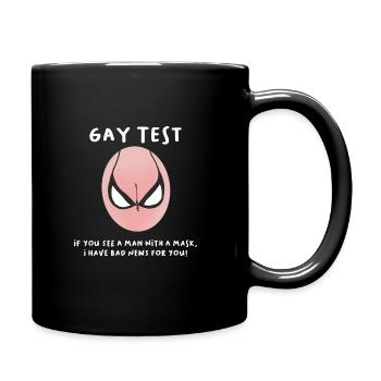 Gay Test - Tasse einfarbig - Schwarz - Rechts