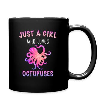 Octopus Octopus Cuttlefish Animal - Full Colour Mug - black - Right