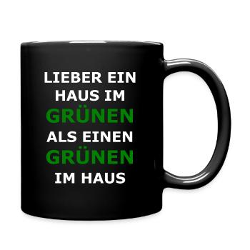 Die Grünen Partei Baerbock Habeck Politik Spruch - Tasse einfarbig - Schwarz - Rechts