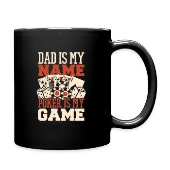 Poker Casino Texas Hold'em Pokerspieler - Tasse einfarbig - Schwarz - Rechts