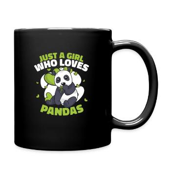 Pandabär Panda Tier Pandas - Tasse einfarbig - Schwarz - Rechts