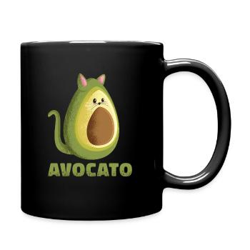 Avocado Essen Guacamole Vegan - Tasse einfarbig - Schwarz - Rechts