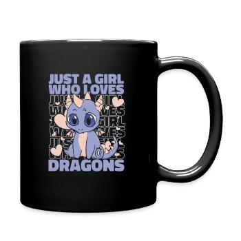 Dragon Mystical Dragon Fantasy - Full Colour Mug - black - Right