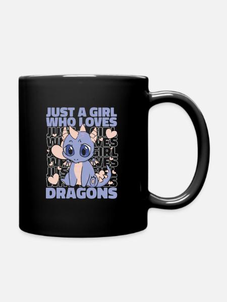 Drache Mystisch Drachen Fantasie - Tasse einfarbig - Schwarz