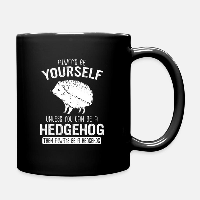 Igel Stachelig Tier Igel - Tasse einfarbig - Schwarz