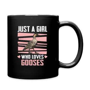 Goose Animal Bird Geese - Full Colour Mug - black - Right