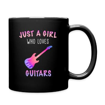 Guitar Guitarist Musician Acoustic Guitar Instruments - Full Colour Mug - black - Right