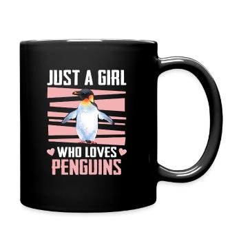 Pinguin Pinguine Tier - Tasse einfarbig - Schwarz - Rechts