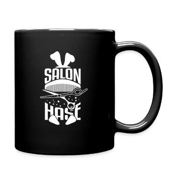 Salon Hase - Hairdresser Friseur Meister Friseurin - Tasse einfarbig - Schwarz - Rechts