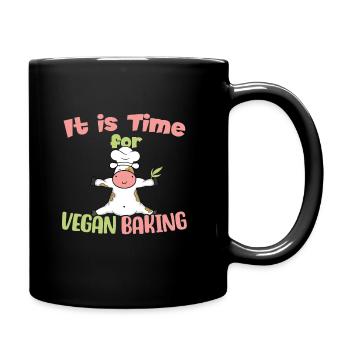 It is time for vegan baking! - Tasse einfarbig - Schwarz - Rechts