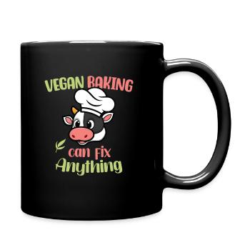 Vegan Baking can fix Anything - Tasse einfarbig - Schwarz - Rechts