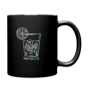 GIN HerzoGIN - Geschenk für Gin Liebhaberin Gin - Tasse einfarbig - Schwarz - Rechts