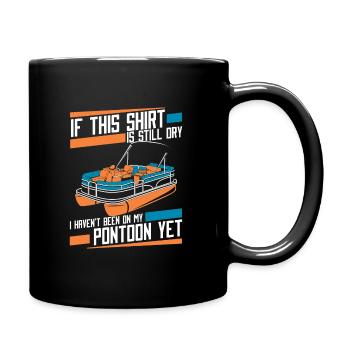 Pontonboot Kapitän Ponton Boote - Tasse einfarbig - Schwarz - Rechts