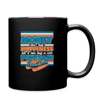 Pontonboot Kapitän Ponton Boote - Tasse einfarbig - Schwarz - Rechts
