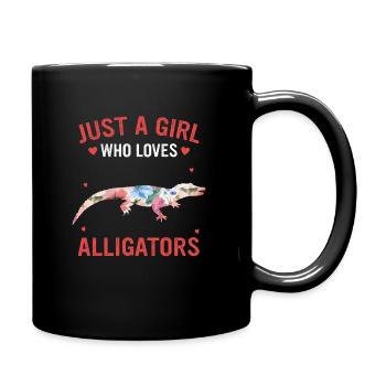 Alligator Krokodil Reptilien Tier Alligatoren - Tasse einfarbig - Schwarz - Rechts