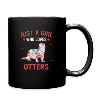Otter sea otter - Full Colour Mug - black - Right