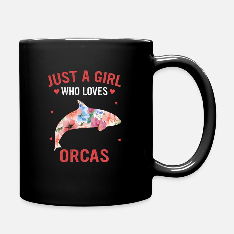 Orca Killerwal Ozean Tier Wale - Tasse einfarbig - Schwarz