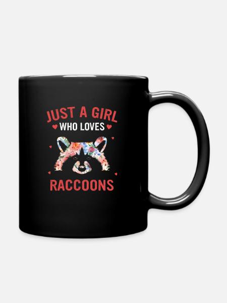 Waschbär - Tasse einfarbig - Schwarz