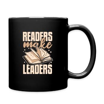 Bücher Buch lesen Bücherei Bibliothek Bücherwurm - Tasse einfarbig - Schwarz - Rechts