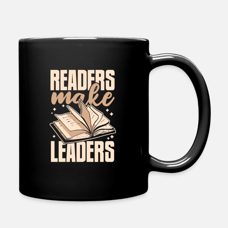 Bücher Buch lesen Bücherei Bibliothek Bücherwurm - Tasse einfarbig - Schwarz